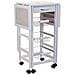Carrello Da Cucina In Legno Bianco 37/91x37x79h - Foto miniatura 1