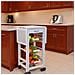 Carrello Da Cucina In Legno Bianco 37/91x37x79h - Foto miniatura 2