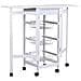 Carrello Da Cucina In Legno Bianco 37/91x37x79h - Foto miniatura 6