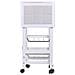 Carrello Da Cucina In Legno Bianco 37/91x37x79h - Foto miniatura 7