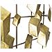 Pannello Decorativo Da Parete Abstract A Cubi Geometrici In Ferro Oro 90x50 Cm - Foto miniatura 3
