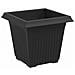 Vaso quadrato per fiori 24 pcs Nero 16 x 16 x 14 cm Plastica - Foto miniatura 5