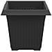 Vaso quadrato per fiori 24 pcs Nero 16 x 16 x 14 cm Plastica - Foto miniatura 6