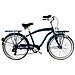 Bici Alluminio Da Uomo Misura 26 City Bike Bicicletta Beach Cruiser Stile Americano Cambio 7v Completa Di Accessori Luci A Led - 46 Blu Avio - Foto miniatura 1
