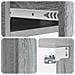 Tavolino da Parete Laterale Grigio Sonoma 59 x 34,5 x 17 cm - Foto miniatura 7