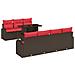 Set Divano da Giardino 8 pcs Marrone Poly Rattan - Foto miniatura 1
