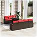 Set Divano da Giardino 8 pcs Marrone Poly Rattan - Foto miniatura 2