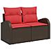 Set Divano da Giardino 8 pcs Marrone Poly Rattan - Foto miniatura 4