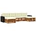 Set divani con cuscino 6 pcs Legno di Acacia Massello - Foto miniatura 1