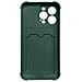 Cover In Silicone Armor Per Xiaomi Redmi 10x 4g / Xiaomi Redmi Note 9 Con Tasca Per Carte, Colore Verde. - Foto miniatura 1
