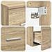 Set di mobili per il bagno 3 pz Rovere Sonoma - Foto miniatura 4