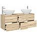 Set di mobili per il bagno 3 pz Rovere Sonoma - Foto miniatura 6