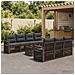 Set Divano da Giardino 8 pz Grigio polyrattan - Foto miniatura 5