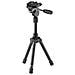 Treppiede con Testa a 3 Movimenti Altezza Max 156 cm Nero V13246-EU - Foto miniatura 1