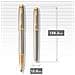 Penna a Sfera con Punta Fine e Ricarica di Inchiostro Colore Oro e Argento - Foto miniatura 2