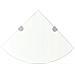 Scaffale Angolare Con Supporti Cromati In Vetro Bianco 25x25 Cm - Foto miniatura 1