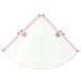 Scaffale Angolare Con Supporti Cromati In Vetro Bianco 25x25 Cm - Foto miniatura 6