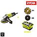 Smerigliatrice Angolare Ryobi 800w 125 Millimetri - Disco 1 Diamante - 5 Dischi Per Sbavare - Toolbox Rag800-125ta6 - Foto miniatura 1