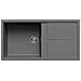 Lavello Unico 480 Metaltek 100x50 cm 1 vasca con gocciolatoio Colore Titanium 73 - Foto miniatura 1