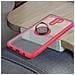 Cover Xiaomi Redmi 9 Bimateriale Anello In Metallo Funzione Supporto Rosso - Foto miniatura 5