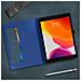 Cover Porta Carte Ipad 9 2021 Ipad 8 2020 Ipad 7 2019 Tessuto Blu - Foto miniatura 2