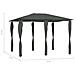 Gazebo Con Pareti Laterali 3x4x2,6 M Antracite 160 G / m? - Foto miniatura 4