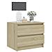 Comodino Rovere Sonoma 50x39x43,5 cm in Legno Multistrato - Foto miniatura 3