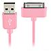 3ft. USB 2.0 - 30pin m / m, USB A, Apple 30-p, Maschio / maschio, Rosa, Apple iPhone, iPad Mini, iTouch, iPad - Foto miniatura 1