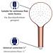 Cuffia Doccia Con Pulizia Automatica, Ø 12 Cm, Oro Rosa, - Foto miniatura 4