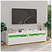Mobili Porta TV con Luci LED 2 pz Bianco 75x35x40 cm - Foto miniatura 3