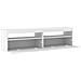 Mobili Porta TV con Luci LED 2 pz Bianco 75x35x40 cm - Foto miniatura 7