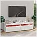 Mobili Porta TV con Luci LED 2 pz Bianco 75x35x40 cm - Foto miniatura 9