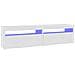 Mobili Porta TV con Luci LED 2 pz Bianco 75x35x40 cm - Foto miniatura 10