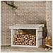 Portalegna Bianco 108x64,5x77 Cm In Legno Massello Di Pino - Foto miniatura 1