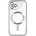 Cover Magsafe Per Iphone 12 Pro Silicone Protezione Camera Bordo Rose Gold - Foto miniatura 1