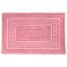 Tappeto Bagno Doccia Spugna Tinta Unita Torino Tappetino Super Assorbente In Cotone Pelo Corto Con Greca 45x60 Rosa - Foto miniatura 1