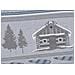 Telo Arredo Multiuso Linea Pensieri Delicati In Cotone Disegno Chalet Singolo Blu - Foto miniatura 4