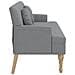 Panca Con Cuscini Grigio Chiaro 113x64,5x75,5 Cm In Tessuto - Foto miniatura 7