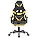 Sedia da Gaming Girevole con Poggiapiedi Nero e Oro Similpelle - Foto miniatura 2
