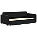 Divano Letto Estraibile Con Cassetti Nero 90x200 Cm In Velluto - Foto miniatura 2