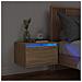 Comodino A Parete Con Luci Led Rovere Sonoma - Foto miniatura 1