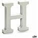 Lettera H Legno Bianco (2 X 16 X 14,5 Cm) (24 Unità) - Foto miniatura 1