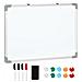 Lavagna Magnetica Da Parete Con Gomma, Pennarelli E Magneti, In Alluminio, 60x1.8x45 Cm, Bianco - Foto miniatura 1
