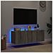 Mobili Tv A Parete Con Luci Led 2pz Grigio Sonoma 60x35x41 Cm - Foto miniatura 3