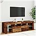 Mobile Porta TV con LED Legno Antico 140x36,5x40 cm Multistrato - Foto miniatura 2