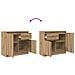 Credenza con Cassetto Rovere Artigianale 71x35x65 cm Truciolato - Foto miniatura 2