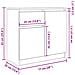 Credenza con Cassetto Rovere Artigianale 71x35x65 cm Truciolato - Foto miniatura 5