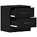 Comodini 2pz Rovere Nero 40x30x40 cm in Legno Multistrato - Foto miniatura 5