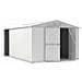 Capanno Box Attrezzi I Per Esterno Casetta Giardino In Lamiera 327x459cm X H 215cm - 201 Kg - 15,01 Mq Bianco - Foto miniatura 2