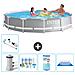 Piscina Fuori Terra - In Giro - 366x76 Cm - Grigio - Include Accessori Coordinati A2132 - Foto miniatura 1